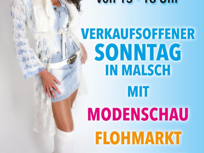 Verkaufsoffener Sonntag in Malsch am 03.09.2017 mit Modenschau, Kunstmarkt und Flohmarkt