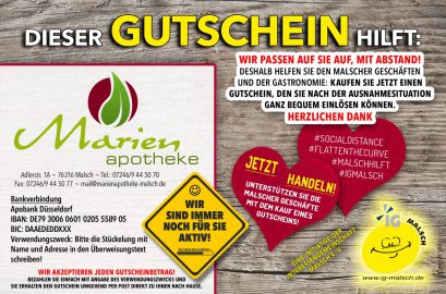 Marien Apotheke Gutschein ~ MALSCH hilft!