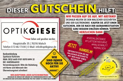 Optik Giese Gutschein ~ MALSCH hilft!