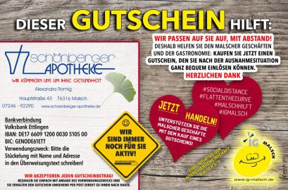 Schönberger Apotheke Gutschein ~ MALSCH hilft!
