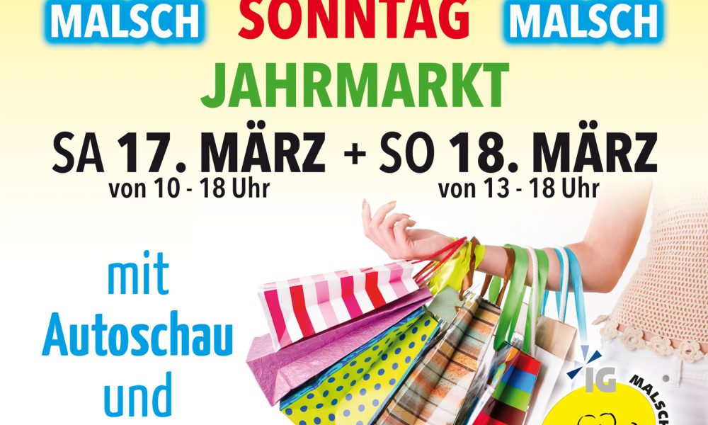 17.-18.03.2018 Verkaufsoffener Sonntag mit Jahrmarkt und vielen Aktionen entlang der Hauptstrasse