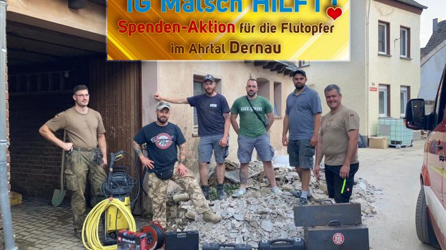 Spenden-Aktion für die Flutopfer im Ahrtal Dernau